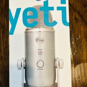 New Yeti microphone, box open